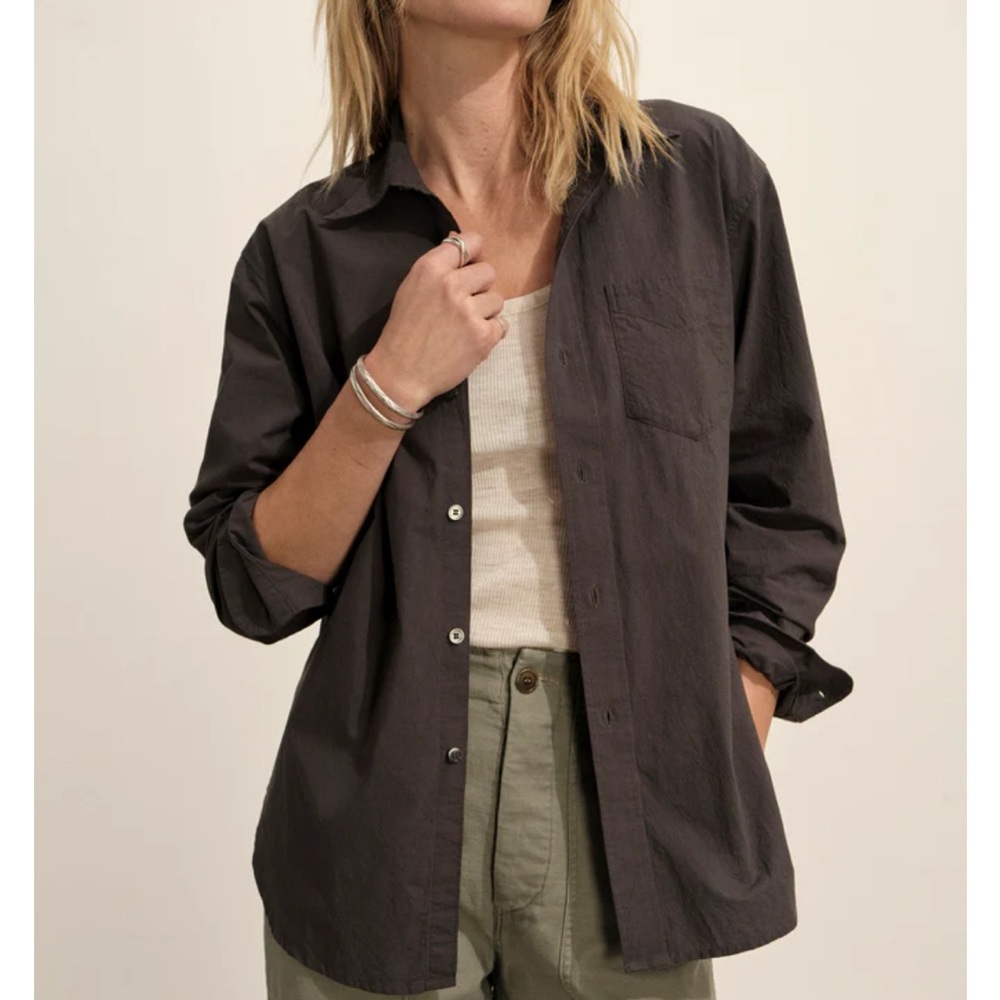 Buck Mason Mainstay Cotton Shirt - Washed Black XXL